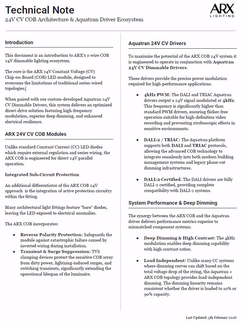 ARX 24V CV COB System Architecture